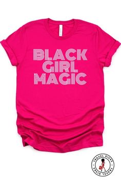 This Black Girl Magic T-shirt is the perfect travel t-shirt design. If you’re looking for a women's travel T-shirt, then this is it—100% cotton and stylish, too. Wherever life's journey takes you, let your aura shine brilliantly. Its distinctive design guarantees a second glance, ensuring the world grasps the essence of your spirit. A must have for your girls trip packing list. Click the link to see it styled as an outfit.