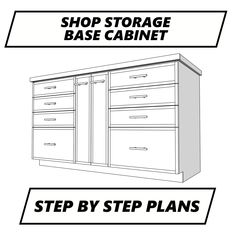 the step by step instructions to build a storage cabinet