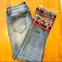 Beautiful Jeans !! Nwot Condition. Driftwood Embroidered Jeans, Embroidered Non-stretch Denim Pants, Embroidered Hem, Hem Jeans, Boot Cut, Pant Jumpsuit, Pants For Women, Pants, Women Shopping