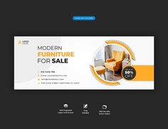 modern furniture for sale banner template