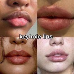 Pretty Lip Shape, Key Hole Lip Filler, Moles On Body Aesthetic, Keyhole Pout Lips, Keyhole Lip Fillers, Lip Claim, Keyhole Lips, Oval Lips