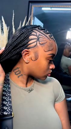 Half Scalp Braids Half Box Braids, Half Knotless Half Feed In, Short Box Braids Hairstyles, Natural Hair Diy, Goddess Braids Hairstyles, Cute Braided Hairstyles, Dyed Hair Inspiration