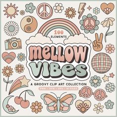 the cover of mellow vibes grooy clip art collection