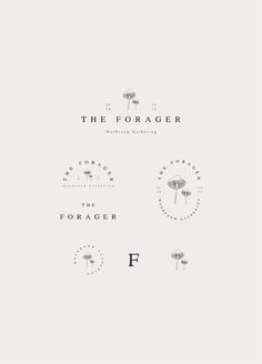 some type of logo designed for a flower shop, with the letter f in black and white