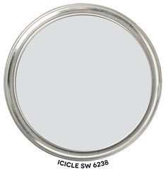 an image of a circular mirror with the words icicle 5w 828 on it