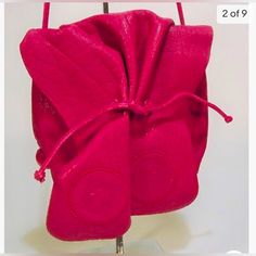 This Fuchsia X-Body Bag Is Crafted In A Geometric, Organic Styel. It Features A Long Leather Strap That Can Be Knotted To Shoulder Bag Length. It Comes To You In Very Good, Pre-Owned Condition All Leather Is Supple And Soft. No Odor, Soiling Or Stains. Front Flap Features Two Tonal Leather Appliqued Patches. Both Are Circular In Shape - One Is Embossed With "The Buffalo" The Other With "C.F". Bag Opens Via A Magnetic Snap. Interior Is Unlined And Contains One Zip Pocket. Very Barbiecore The Buffalo, Appliqué Patch, Fuchsia Pink, Body Bag, Drawstring Bag, Leather Crossbody, Leather Straps, Buffalo, Zip Pockets