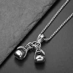 Mens Punk 3D Boxing Glove Pendant Necklace Hip Hop Jewelry Silver Box Chain 24" | eBay Boxing Glove, Biker Jewelry, Jewelry Chain, Daily Jewelry, Silver Box, Hip Hop Jewelry, Boxing Gloves, Men's Necklace, Jewelry Silver