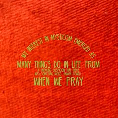 an orange shirt with green writing on it that says, many things do in life from when we pray