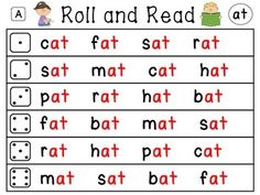 a printable worksheet for reading the word roll and read with red letters