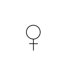 an image of a female symbol on a white background