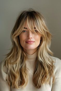 Layers and bangs instantly elevate long hair. These 49 hairstyles for 2024 have us swooning over the shape, movement and intrigue of long layered locks with fringe. 👆 Click for more ideas！ Long Blonde Hair With Bangs And Layers, Long Blonde Hair With Layers And Bangs, Long Hair With Bangs 2024, Hair Bang Trends 2024, Women’s Hair 2024 Long