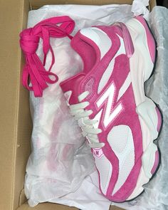 #shoeplugghtx Pink New Balance, Pretty Sneakers, New Balance 9060, Nike Shoes Girls, Pretty Shoes Sneakers, Fly Girl, Balance Shoes, New Balance Shoes, Fuchsia Pink