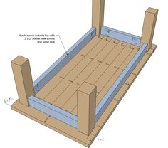 a bed frame with measurements for the top and bottom boards on it, showing how to make