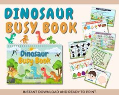 the dinosaur busy book is an easy and fun activity for kids