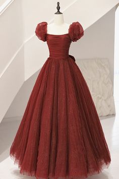 Prom Dress Cute, A Line Prom Dress, Evening Dresses With Sleeves, Burgundy Prom Dress, Princess Dresses, فستان سهرة, A Line Prom Dresses, Wholesale Dress, Glam Dresses