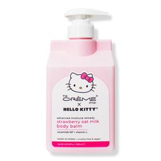 Hello Kitty Moisture Remedy Body Balm - Strawberry Oat Milk - XHLKYDVMSTRRMDYBDYBLM-STRBRYMLK 16.9FLOZBenefitsHelps heal and alleviate dry skinLightweight, all day moisture - Hello Kitty Moisture Remedy Body Balm - Strawberry Oat Milk Strawberry Oat Milk, The Creme Shop Hello Kitty, Creme Shop Hello Kitty, Strawberry Cosmetics, Shop Hello Kitty, Luxury Birthday Gifts, The Creme Shop, Creme Shop, Hello Kitty Makeup