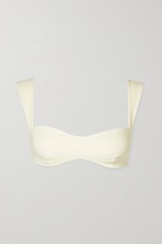 Cream Bikini top | MAGDA BUTRYM | NET-A-PORTER Romantic Silhouette, Magda Butrym, Cute Bathing Suits, Cute Swimsuits, A Romantic, Beach Style, Net A Porter, Sweetheart Neckline, Women Collection