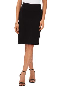 Halogen® Seamed Pencil Skirt | Nordstrom Chic Tailored Knee-length Pencil Skirt, Classic Fitted Midi Bottoms, Fitted Classic Midi Length Bottoms, Fitted Midi Length Workwear Bottoms, Fitted Midi-length Bottoms For Office, Sleek Knee-length Pencil Skirt For Workwear, Fitted Midi Length Bottoms For Workwear, Sleek Knee-length Workwear Bottoms, Sleek Knee-length Pencil Skirt For Work