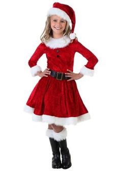 Santa costume for girls Santa Clause Dress, Mrs Claus Costume, Mrs Claus Outfit, Santa Costumes, Hot Christmas, Santa Claus Costume, Santa Dress, Red Christmas Dress