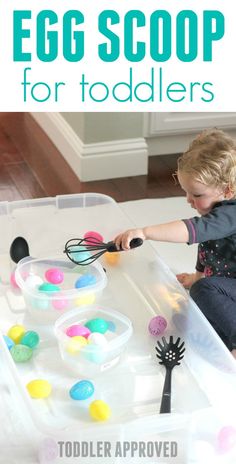 an egg scooper for toddlers to play with