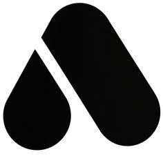 a black and white image of two drops