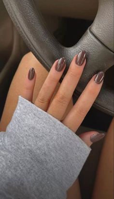 Unghie Sfumate, Cute Nails For Fall, Casual Nails, Neutral Nails, Brown Nails, Chic Nails