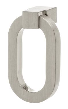 an image of a metal object on a white background with clipping for the letter o