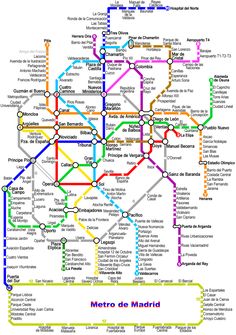 a subway map with all the major metro lines in different colors and sizes, including red, yellow, green, blue, orange