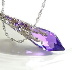 Hey, I found this really awesome Etsy listing at http://www.etsy.com/listing/83826577/purple-crystal-necklace-sterling-silver Purple Crystal Necklace, February Birthstone Jewelry, Purple Jewelry, Purple Necklace, Purple Crystal, Amethyst Purple, A Necklace