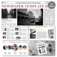 an image of a newspaper page with many different photos and text on the front cover