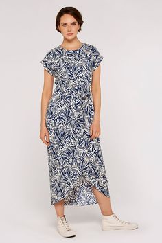 Cream Style, Print Midi Dress, Printed Wrap Dresses, Printed Midi Dress, Brush Strokes, Dress Materials