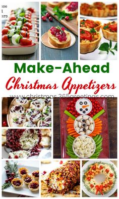 make - ahead christmas appetizers collage