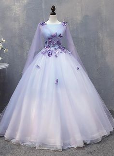 Lavender Sweet 16 Dresses, Lavender Sweet 16, Dress With Butterflies, Sweet 16 Dress, Long Formal Dress, 파티 드레스, 16 Dress, Medieval Dress, Fairytale Dress