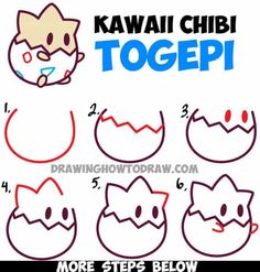 how to draw kawaii chibi tooepi step by step instructions for kids