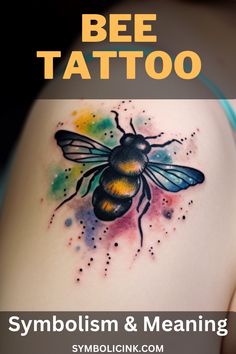 Bee Tattoo Meaning Bee With Crown Tattoo, Crown Tattoo Meaning, A Bee Tattoo, Queen Crown Tattoo, Cousin Tattoos