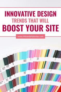 an image with the words innovative design trend that will booster your site