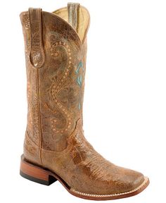 Ferrini Distressed & Embroidered Cowgirl Boots - Wide Square Toe Summer Outfits With Cowgirl Boots, Outfits With Cowgirl Boots, Embroidered Cowgirl Boots, Bohemian Boots, Boot Scootin Boogie, Cowgirl Boots Outfit, Boots Wide, Into The West, Cowgirl Bling