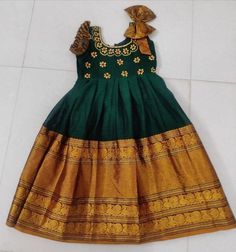 Pavadai Sattai Designs Pattu, Narayanpet Dresses For Kids, Pattu Pavadai Kids, Lehanga For Kids, Pattu Langa, Frock Models, Cotton Frocks For Kids, Frocks For Babies