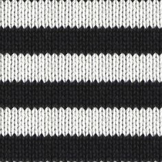 a black and white striped knitted material