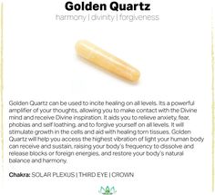 Quartz Healing Properties, Crystal Cards, Card Png, Golden Quartz, Crystal Properties, Crystal Guide