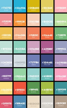 the color scheme for faddia's new website, which features different colors and font