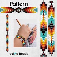 a cross stitch pattern with a hand holding a pencil