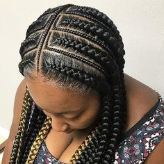 Braids Ponytail For Black Women, Two Step Ghana Weaving Hairstyles, Spider Braids, Ponytail For Black Women, Black Women Beauty, Cornrows Natural, Weaving Hairstyles, Feed Ins, Ghana Weaving