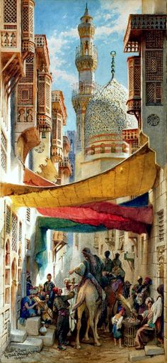 this is a piece that i incorporated into my research due to the style of the architecture. It is a style that i believe would really suit the overall aesthetic of my market design. More Empire Ottoman, Middle Eastern Art, Portrait Photos, Islamic Paintings, Arabian Nights, Arte Fantasy