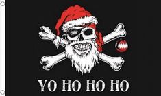 an image of a santa clause with skull and crossbones