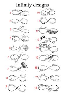 an image of the names and meaningss of different people's names in calligraphy