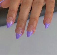 Purple French Tip Nails, Tip Nails