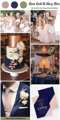 a collage of photos with different colors and designs on the same page, including wedding cake