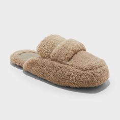 Lounge in cozy comfort with these Astoria Faux-Shearling Loafer Slippers from Auden™. Designed with a square closed toe, these loafer slippers feature a cushioned insole construction with a faux-shearling upper to hug your feet in comfort throughout the day. The slip-on design allows for easy on and off, and they make a chic pairing with a variety of your favorite cool-weather ensembles. Auden™: Comfort true to every shape & hue. Comfy Slip-on Fall Slippers, Cozy Soft Slippers For Fall, Fur Loafers, Beach Socks, Suede Clogs, Slide Slippers, Fur Slippers, Loafer Slippers, Clog Slippers