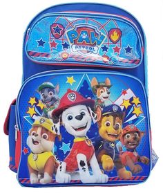 Paw Patrol 16" Large Backpack Product Details 16" Backpack 16"(H) x 11.5"(W) x 5"(D) Measurement: 16"(L) X 11.5"(W) X 5"(D) Front Zippered Compartment: 12"(L) X 12"(W) Brand New with Tag, Licensed Product Padded Adjustable Straps 2 Zippered Front Pockets 1 Side Pocket 1 Mesh Side Pocket Shipping, Handling & Insurance: *** We are not responsible for wrong or undeliverables address. Returns Policy We offer a 30 days return policy.  We only accept returns for damaged or unused items. Buyer is respo Paw Patrol Books, Paw Patrol Backpack, Paw Patrol Birthday Theme, Paw Patrol Girl, Boy Doll Clothes, Paw Patrol Characters, Paw Patrol Toys, Bear Birthday Party, Paw Patrol Nickelodeon